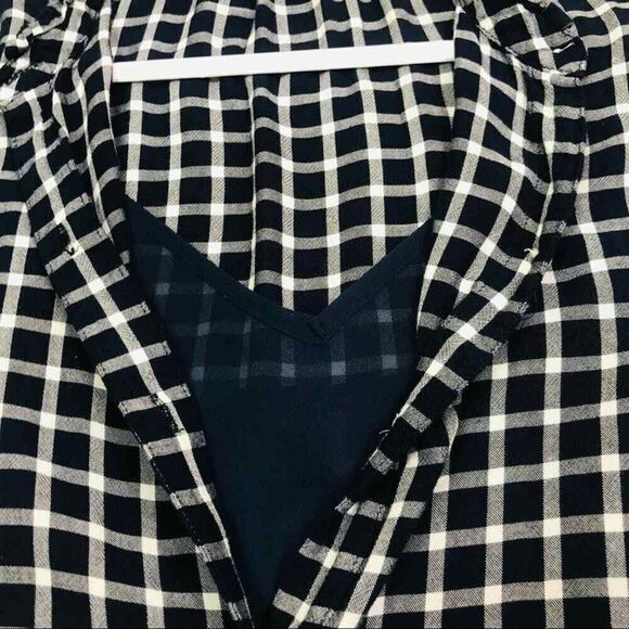 Lucky Brand Blue Plaid Belted Button Down Dress S/P - Picture 7 of 9